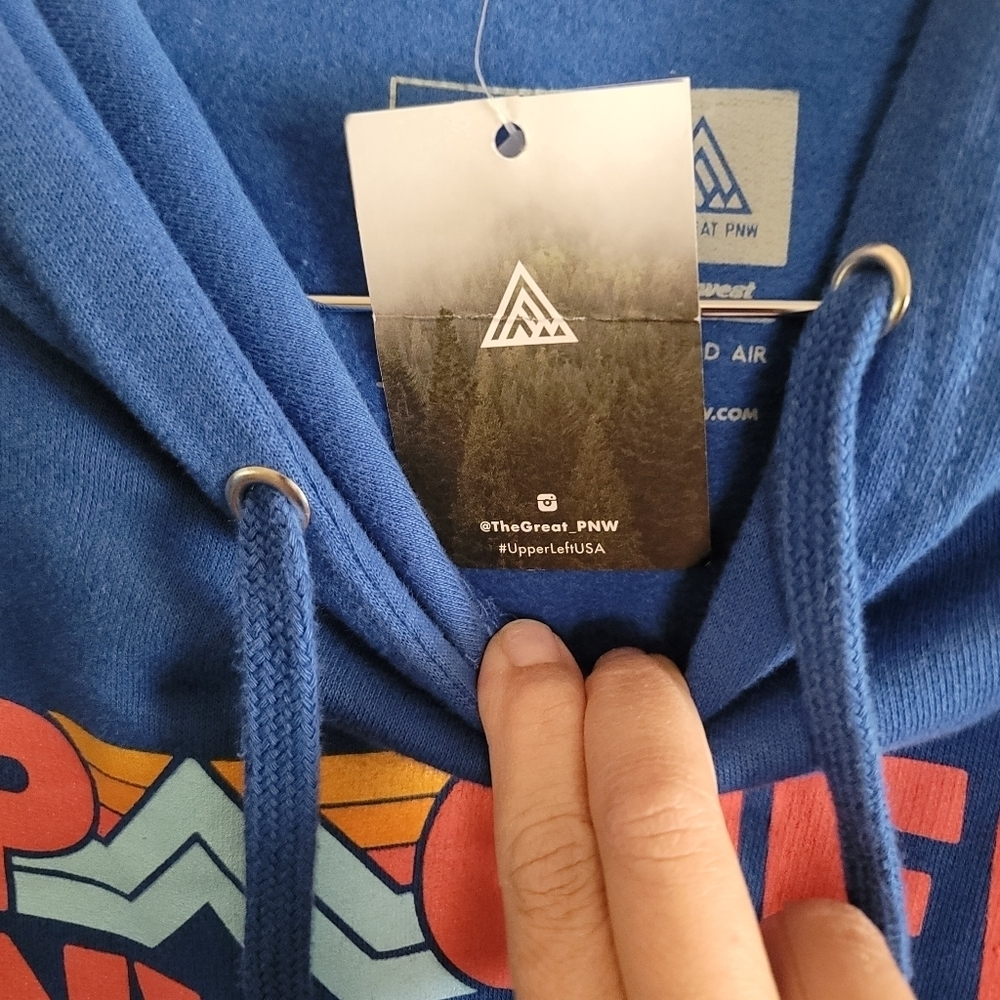 The Great PNW, Peaks Hoodie, Blue, Size Medium (Unisex)- NWT - Picture 4 of 5